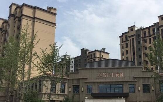 青島城陽區鑫江桂花園黃金麻石材外墻效果圖